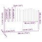 vidaXL Cabecero de cama madera maciza de pino blanco 186x4x110 cm vidaXL Cabecero de cama madera maciza de pino blanco 186x4x110 cm