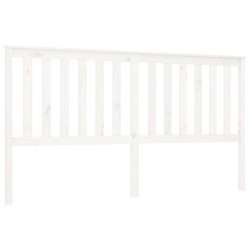 vidaXL Cabecero de cama madera maciza de pino blanco 186x6x101 cm