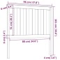 vidaXL Cabecero de cama madera maciza de pino blanco 96x6x101 cm