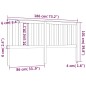 vidaXL Cabecero de cama madera maciza de pino blanco 186x6x101 cm