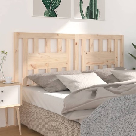 vidaXL Cabecero madera maciza de pino 146x4x100 cm