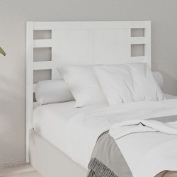 vidaXL Cabecero madera maciza de pino blanco 106x4x100 cm