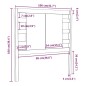 vidaXL Cabecero madera maciza de pino blanco 106x4x100 cm vidaXL Cabecero madera maciza de pino blanco 106x4x100 cm