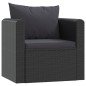 vidaXL Set de muebles de jardín 9 pzas y cojines ratán sintético negro vidaXL Set de muebles de jardín 9 pzas y cojines ratán sintético negro
