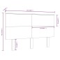 vidaXL Cabecero de cama madera maciza de pino 144x6x82,5 cm