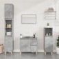vidaXL Armario de baño madera contrachapada gris hormigón 30x30x190 cm