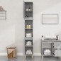 vidaXL Armario de baño madera contrachapada gris hormigón 30x30x190 cm