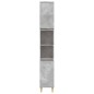 vidaXL Armario de baño madera contrachapada gris hormigón 30x30x190 cm