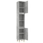 vidaXL Armario de baño madera contrachapada gris hormigón 30x30x190 cm