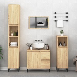 vidaXL Armario de baño madera contrachapada roble Sonoma 30x30x190 cm