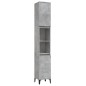 vidaXL Armario de baño madera contrachapada gris hormigón 30x30x190 cm vidaXL Armario de baño madera contrachapada gris hormigón 30x30x190 cm