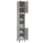 vidaXL Armario de baño madera contrachapada gris hormigón 30x30x190 cm vidaXL Armario de baño madera contrachapada gris hormigón 30x30x190 cm