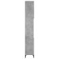 vidaXL Armario de baño madera contrachapada gris hormigón 30x30x190 cm vidaXL Armario de baño madera contrachapada gris hormigón 30x30x190 cm