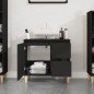vidaXL Armario de baño madera contrachapada negro 65x33x60 cm vidaXL Armario de baño madera contrachapada negro 65x33x60 cm