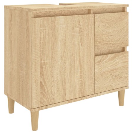 vidaXL Armario de baño madera contrachapada roble Sonoma 65x33x60 cm