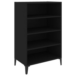 vidaXL Aparador de madera contrachapada negro 57x35x90 cm