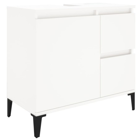 vidaXL Armario de baño madera contrachapada blanco 65x33x60 cm