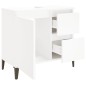 vidaXL Armario de baño madera contrachapada blanco 65x33x60 cm vidaXL Armario de baño madera contrachapada blanco 65x33x60 cm
