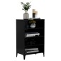 vidaXL Aparador de madera contrachapada negro 57x35x90 cm
