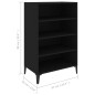 vidaXL Aparador de madera contrachapada negro 57x35x90 cm