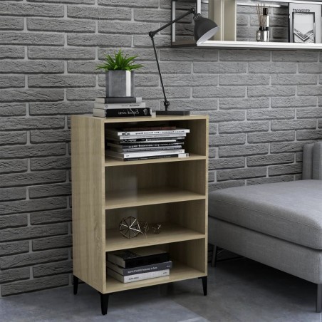 vidaXL Aparador madera contrachapada color roble Sonoma 57x35x90 cm