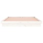 vidaXL Estructura de cama con LED madera maciza blanca 120x190 cm