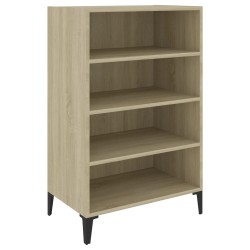 vidaXL Aparador madera contrachapada color roble Sonoma 57x35x90 cm