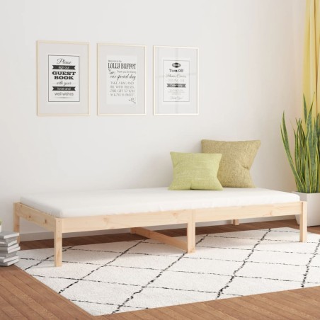 vidaXL Sofá cama madera maciza de pino 80x200 cm
