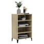 vidaXL Aparador madera contrachapada color roble Sonoma 57x35x90 cm vidaXL Aparador madera contrachapada color roble Sonoma 57x35x90 cm