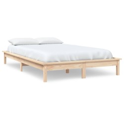 vidaXL Estructura de cama madera maciza de pino King Size 150x200 cm