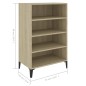 vidaXL Aparador madera contrachapada color roble Sonoma 57x35x90 cm vidaXL Aparador madera contrachapada color roble Sonoma 57x35x90 cm