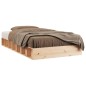 vidaXL Estructura cama doble pequeña madera maciza 135x190 cm vidaXL Estructura cama doble pequeña madera maciza 135x190 cm