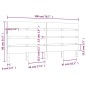 vidaXL Cabecero de cama madera maciza de pino 200x3x80 cm vidaXL Cabecero de cama madera maciza de pino 200x3x80 cm