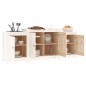 vidaXL Aparador de madera maciza de pino blanco 164x37x68 cm vidaXL Aparador de madera maciza de pino blanco 164x37x68 cm