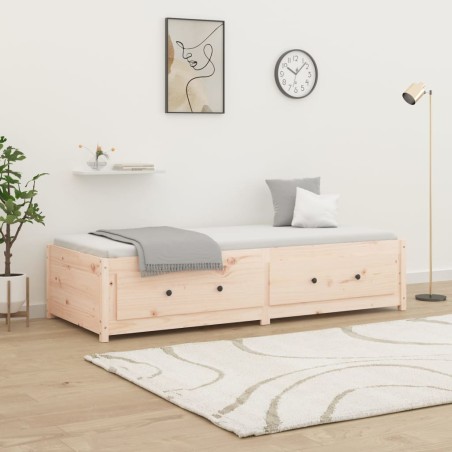 vidaXL Sofá cama madera maciza de pino 90x200 cm