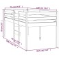 vidaXL Cama alta madera maciza de pino 75x190 cm vidaXL Cama alta madera maciza de pino 75x190 cm