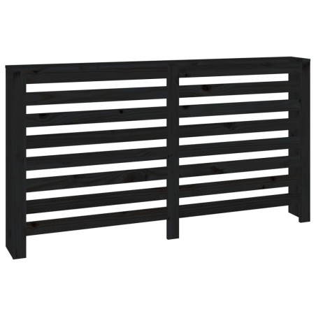 vidaXL Cubierta de radiador madera maciza de pino negro 153x19x84 cm