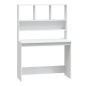 vidaXL Escritorio estantes madera contrachapada blanco 102x45x148 cm vidaXL Escritorio estantes madera contrachapada blanco 102x45x148 cm