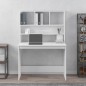 vidaXL Escritorio estantes madera contrachapada blanco 102x45x148 cm vidaXL Escritorio estantes madera contrachapada blanco 102x45x148 cm