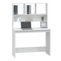 vidaXL Escritorio estantes madera contrachapada blanco 102x45x148 cm vidaXL Escritorio estantes madera contrachapada blanco 102x45x148 cm