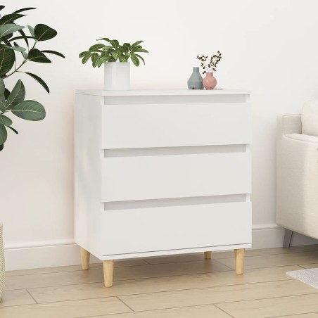 vidaXL Aparador de madera contrachapada blanco 60x35x70 cm