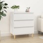 vidaXL Aparador de madera contrachapada blanco 60x35x70 cm