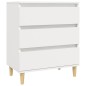 vidaXL Aparador de madera contrachapada blanco 60x35x70 cm
