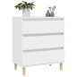 vidaXL Aparador de madera contrachapada blanco 60x35x70 cm