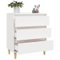 vidaXL Aparador de madera contrachapada blanco 60x35x70 cm