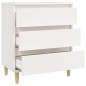 vidaXL Aparador de madera contrachapada blanco 60x35x70 cm