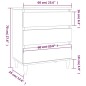 vidaXL Aparador de madera contrachapada blanco 60x35x70 cm