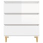 vidaXL Aparador de madera contrachapada blanco brillante 60x35x70 cm vidaXL Aparador de madera contrachapada blanco brillante 60x35x70 cm