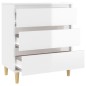 vidaXL Aparador de madera contrachapada blanco brillante 60x35x70 cm vidaXL Aparador de madera contrachapada blanco brillante 60x35x70 cm