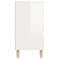 vidaXL Aparador de madera contrachapada blanco brillante 60x35x70 cm vidaXL Aparador de madera contrachapada blanco brillante 60x35x70 cm
